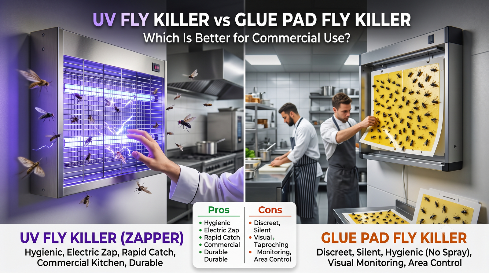 UV Fly Killer Vs Glue Pad Fly Killer – Which Is Better For Commercial Use?